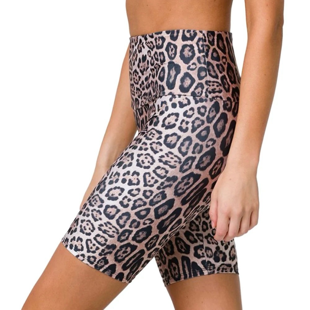 Onzie Leopard Biker Shorts